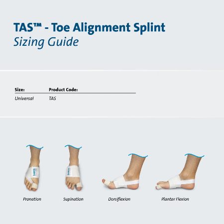 darco toe alignment-splint-sizing