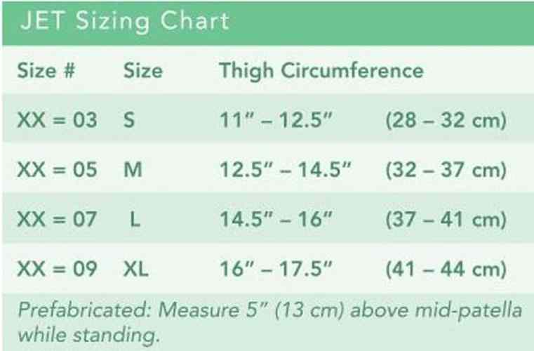 Bledsoe JET Knee Brace sizing