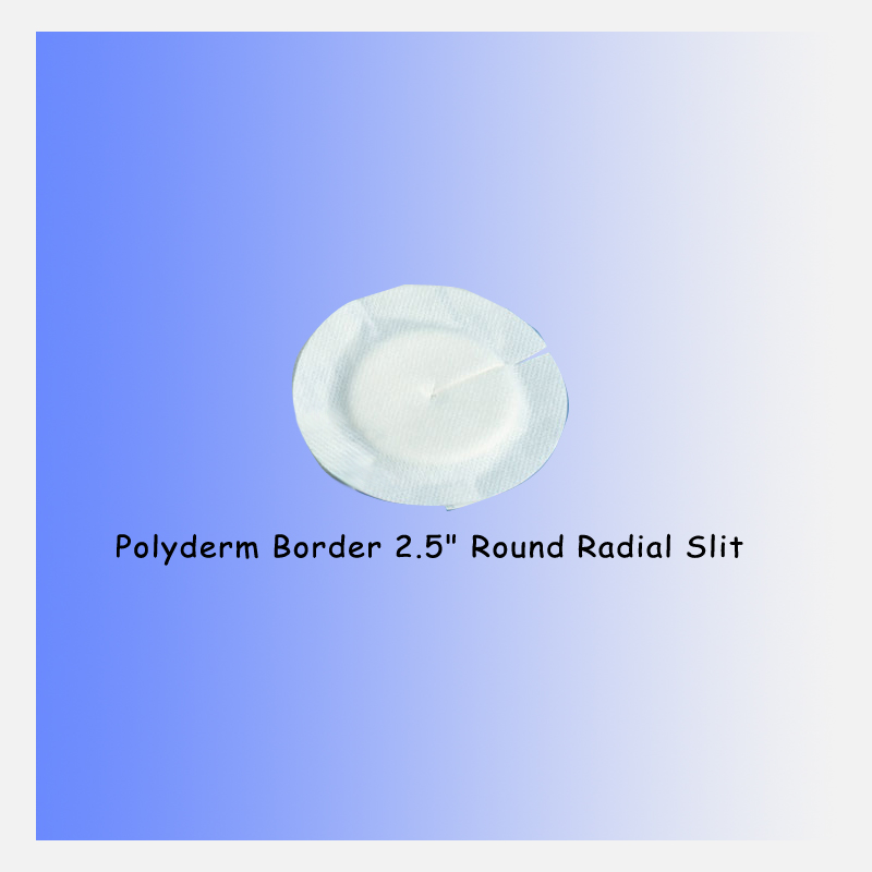 Polyderm Border 2.5" Round Radial Slit (Case of 50) 46-908