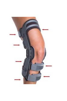 Donjoy OA Adjuster 3 Staps, Strap Pads, Liners