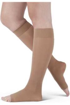 Assure By Medi 15-20 mmHg Calf High Open Toe Compression Stockings, Petite 