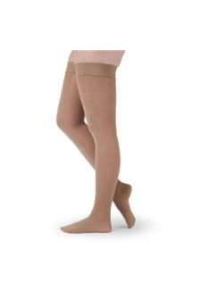 Assure By Medi 15-20 Thigh High Compression Stockings w/ Beaded Silicone Band 