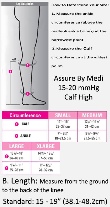 Assure By Medi 15-20 mmHg Calf High Open