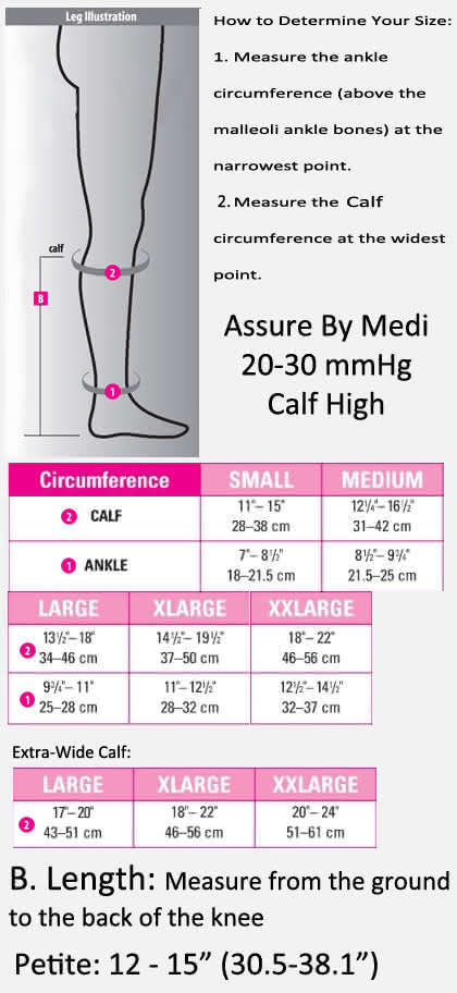Assure By Medi 20-30 mmHg Calf High Open