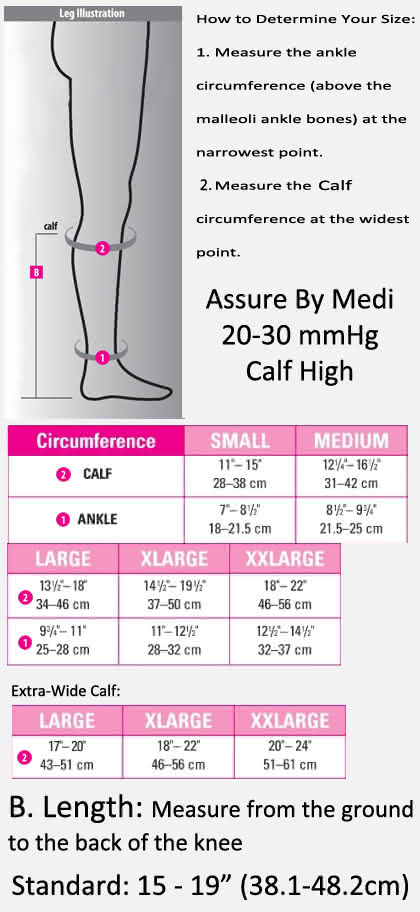 Assure By Medi 20-30 mmHg Calf High Open