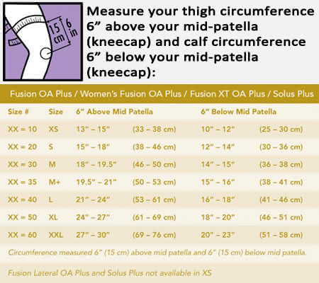 Breg Knee Brace Size Chart