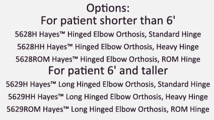 Hely Weber Hayes Hinged Elbow Orthosis
