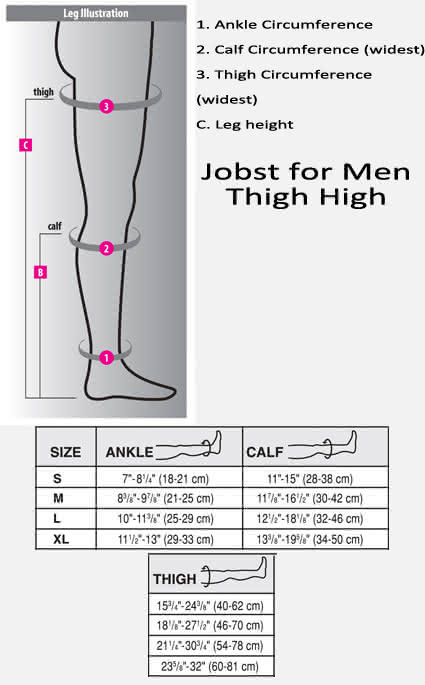 JOBST for Men Thigh High 15-20
