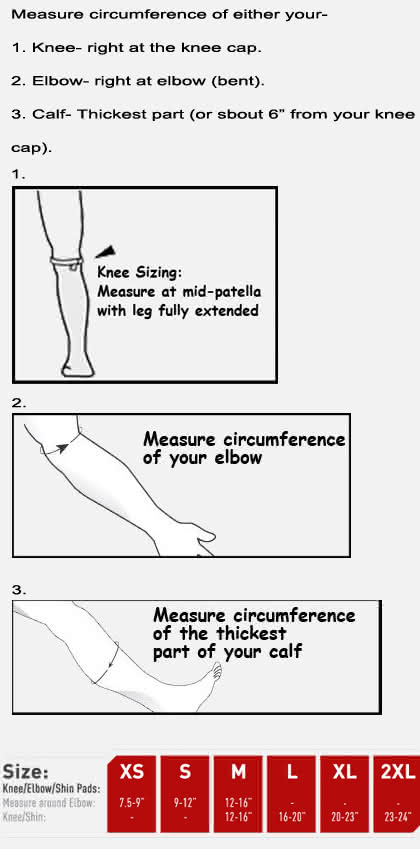 Mcdavid Knee Pads Size Chart