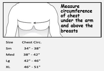 Sully Shoulder Brace Size Chart