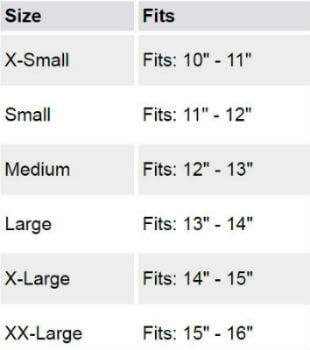 Aso Ankle Brace Size Chart