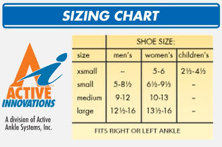 Active Ankle Multiphase Ankle Brace Sizing