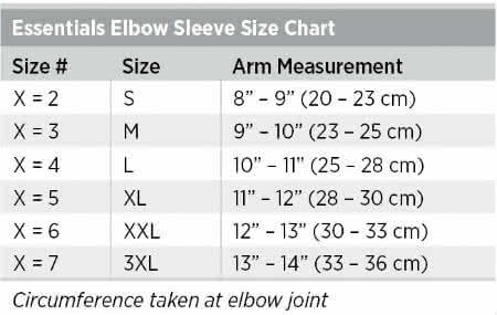 Elbow Size Chart