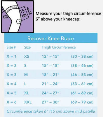 Breg Recover Knee Brace Short sizing