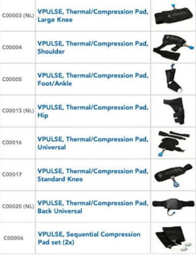 breg vpulse cold therapy pads parts accessories