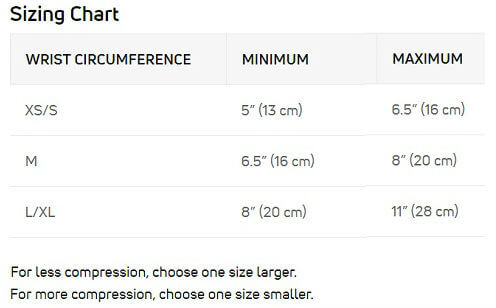 Donjoy Size Chart