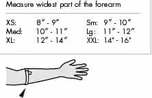 hely weber basic elbow sleeve sizing