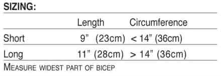 hely weber rom bo elbow orthosis sizing