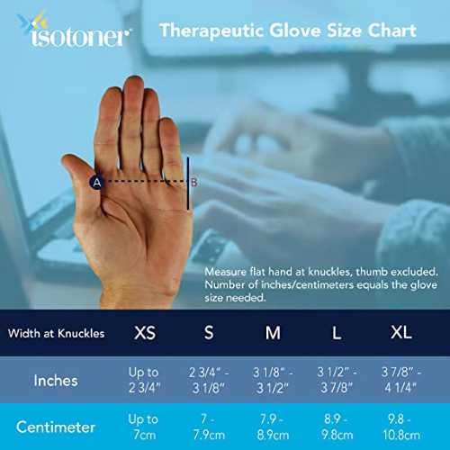 Isotoner Therapeutic Gloves sizing