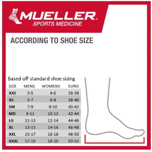 Mueller The One Ankle Brace Premium sizing