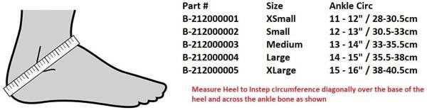 Ossur Form Fit Ankle Brace sizing