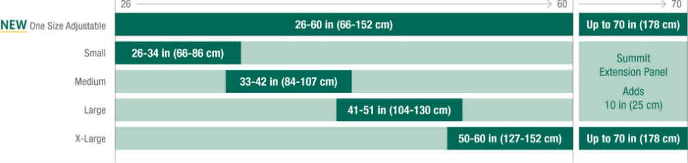 aspen summit 456 tlso back brace sizing