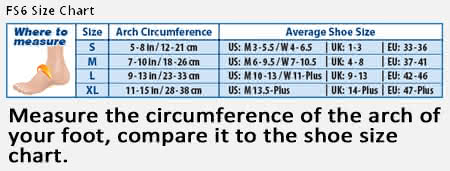 Fs6 Compression Foot Sleeve Size Chart